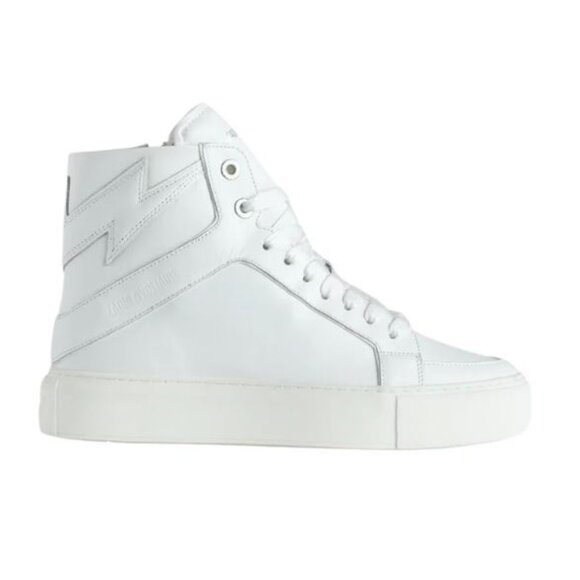 ZADIG & VOLTAIRE Best-Selling Flash High-Top Crispy White Sneaker NIB Sz 39 $579 - Picture 1 of 3